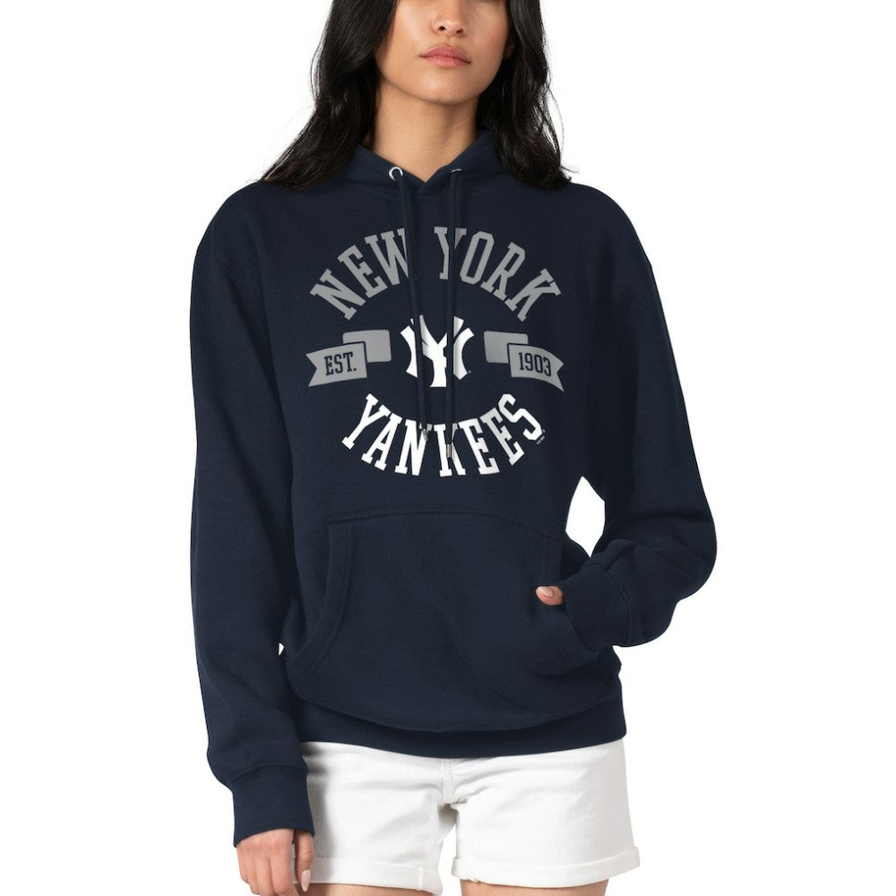 Navy New York Yankees G-III 4Her by Carl Banks Women's City Graphic Pullover Hoodie