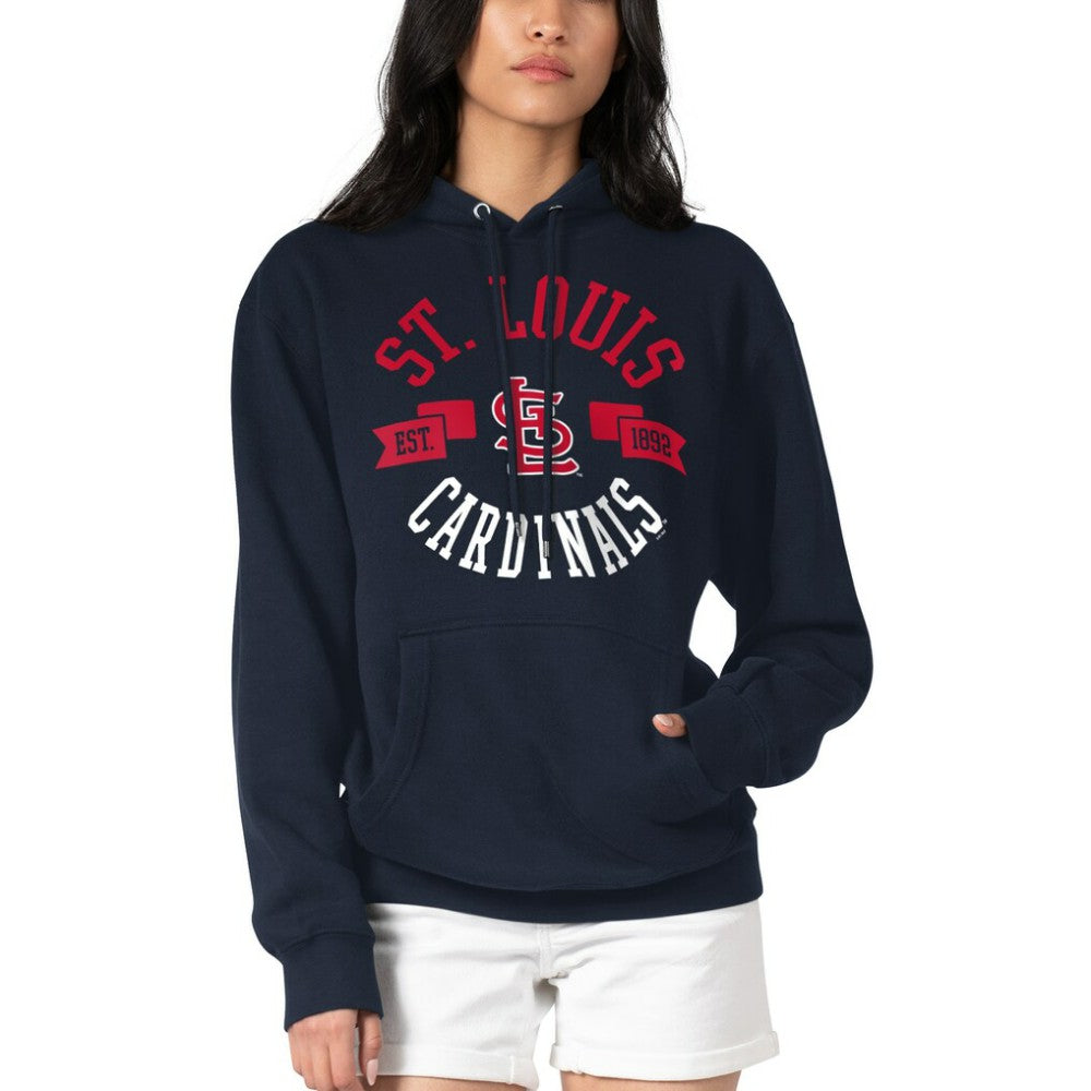 Navy St. Louis Cardinals G-III 4Her by Carl Banks Women's City Graphic Pullover Hoodie