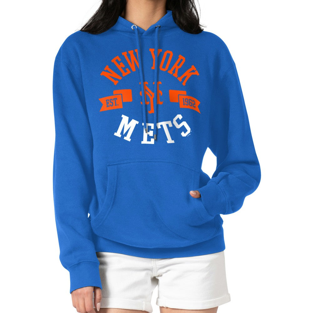 Royal New York Mets G-III 4Her by Carl Banks Women's City Graphic Pullover Hoodie