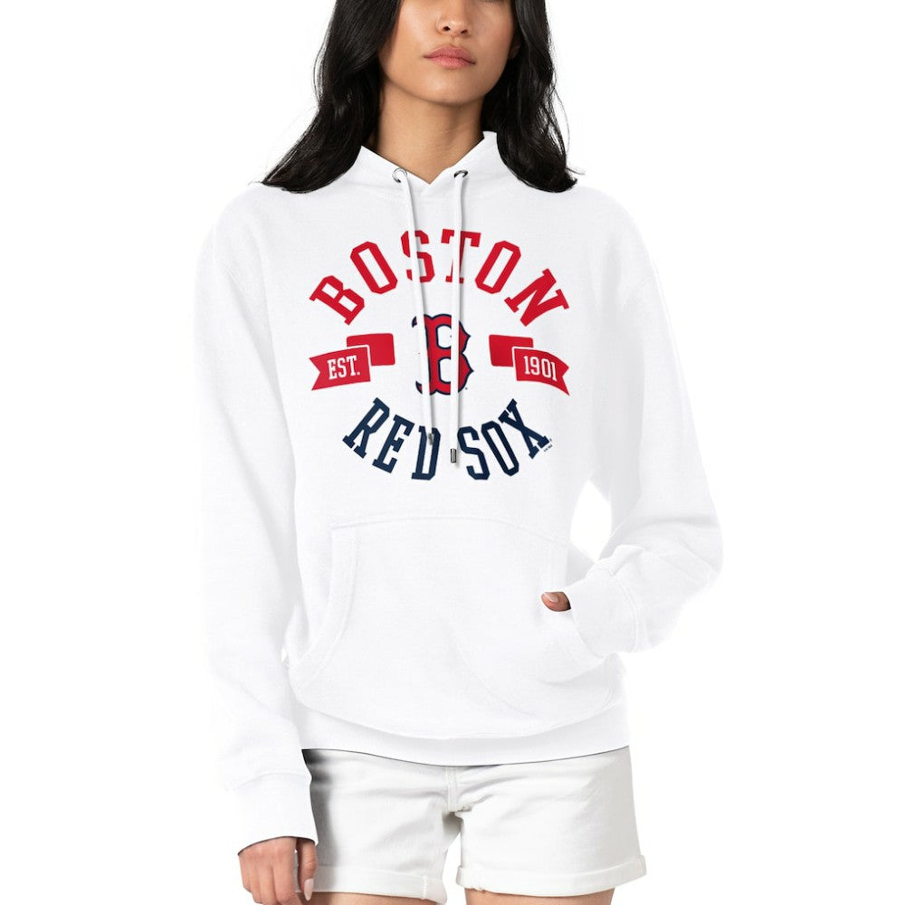 White Boston Red Sox G-III 4Her by Carl Banks Women's City Graphic Pullover Hoodie
