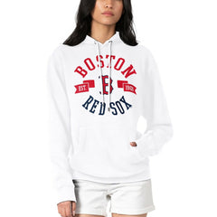 White Boston Red Sox G-III 4Her by Carl Banks Women's City Graphic Pullover Hoodie