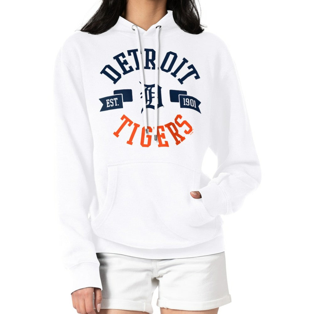 White Detroit Tigers G-III 4Her by Carl Banks Women's City Graphic Pullover Hoodie