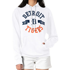 White Detroit Tigers G-III 4Her by Carl Banks Women's City Graphic Pullover Hoodie
