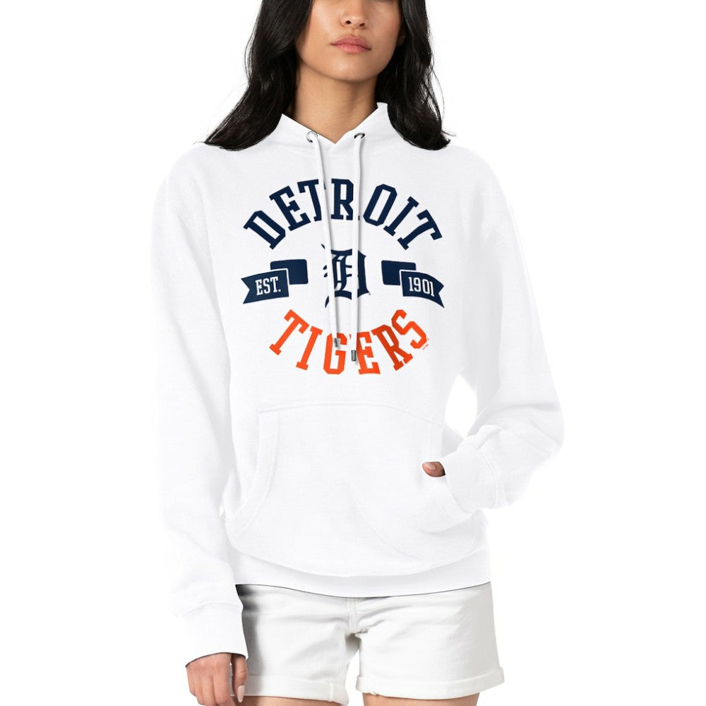 White Detroit Tigers G-III 4Her by Carl Banks Women's City Graphic Pullover Hoodie