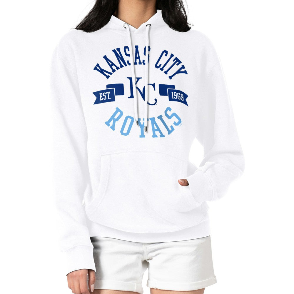 White Kansas City Royals G-III 4Her by Carl Banks Women's City Graphic Pullover Hoodie