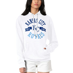 White Kansas City Royals G-III 4Her by Carl Banks Women's City Graphic Pullover Hoodie