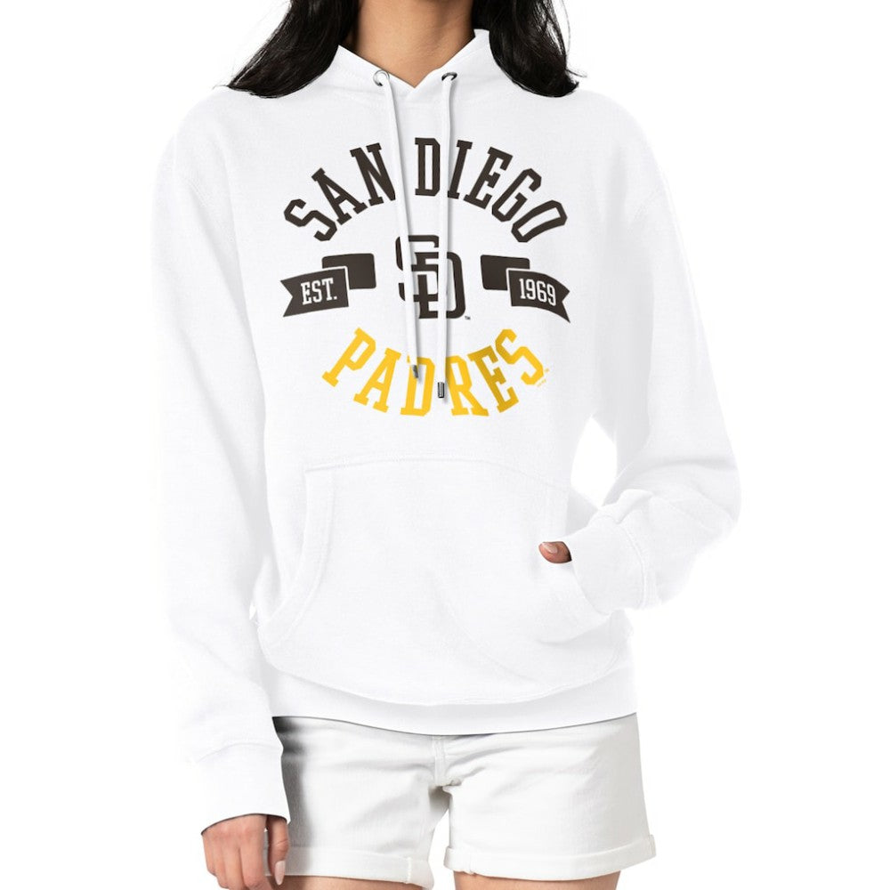 White San Diego Padres G-III 4Her by Carl Banks Women's City Graphic Pullover Hoodie