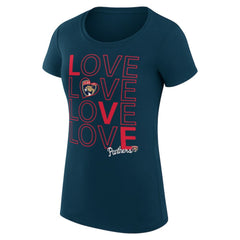 NHL Florida Panthers G-III 4Her by Carl Banks Women's Super-Slim Fit Lightweight Hockey Love T-Shirt