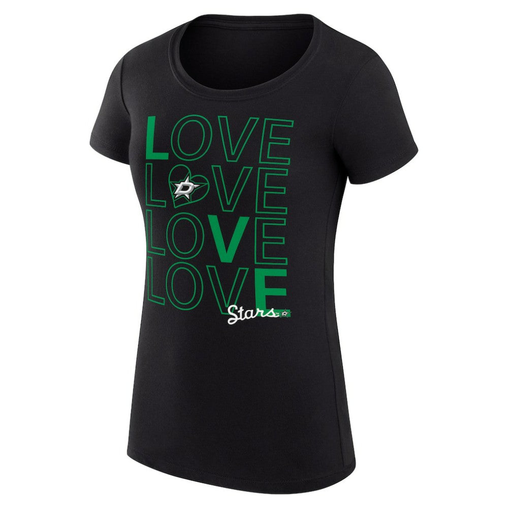 NHL Dallas Stars G-III 4Her by Carl Banks Women's Super-Slim Fit Lightweight Hockey Love T-Shirt
