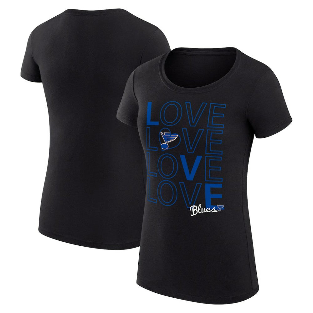 NHL St. Louis Blues G-III 4Her by Carl Banks Women's Super-Slim Fit Lightweight Hockey Love T-Shirt