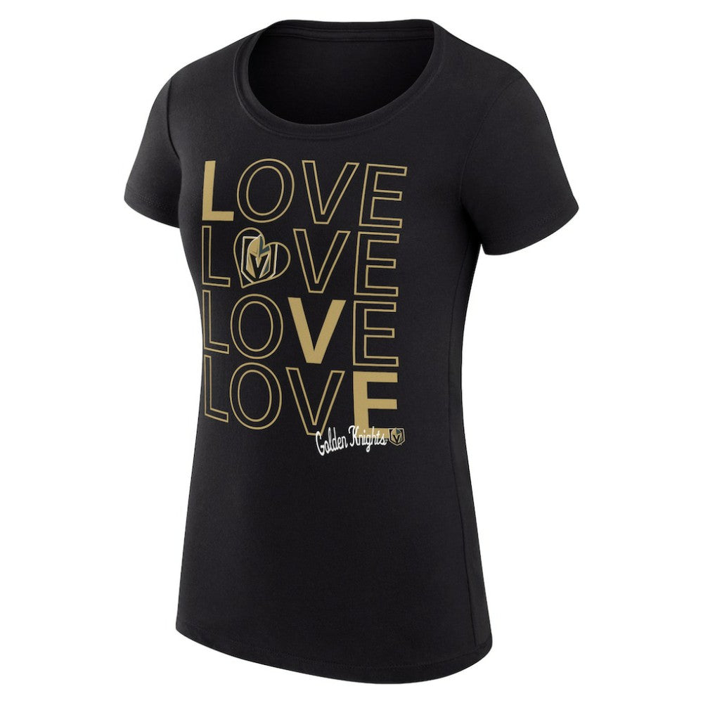 NHL Vegas Golden Knights G-III 4Her by Carl Banks Women's Super-Slim Fit Lightweight Hockey Love T-Shirt