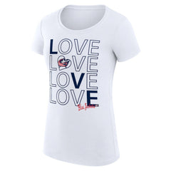 NHL Columbus Blue Jackets G-III 4Her by Carl Banks Women's Super-Slim Fit Lightweight Hockey Love T-Shirt