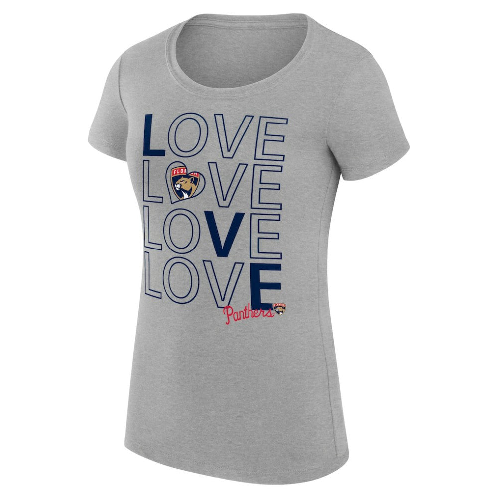 NHL Florida Panthers G-III 4Her by Carl Banks Women's Super-Slim Fit Lightweight Hockey Love T-Shirt