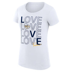 NHL Nashville Predators G-III 4Her by Carl Banks Women's Super-Slim Fit Lightweight Hockey Love T-Shirt
