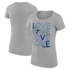 NHL St. Louis Blues G-III 4Her by Carl Banks Women's Super-Slim Fit Lightweight Hockey Love T-Shirt