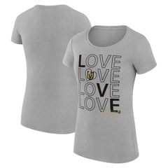 NHL Vegas Golden Knights G-III 4Her by Carl Banks Women's Super-Slim Fit Lightweight Hockey Love T-Shirt