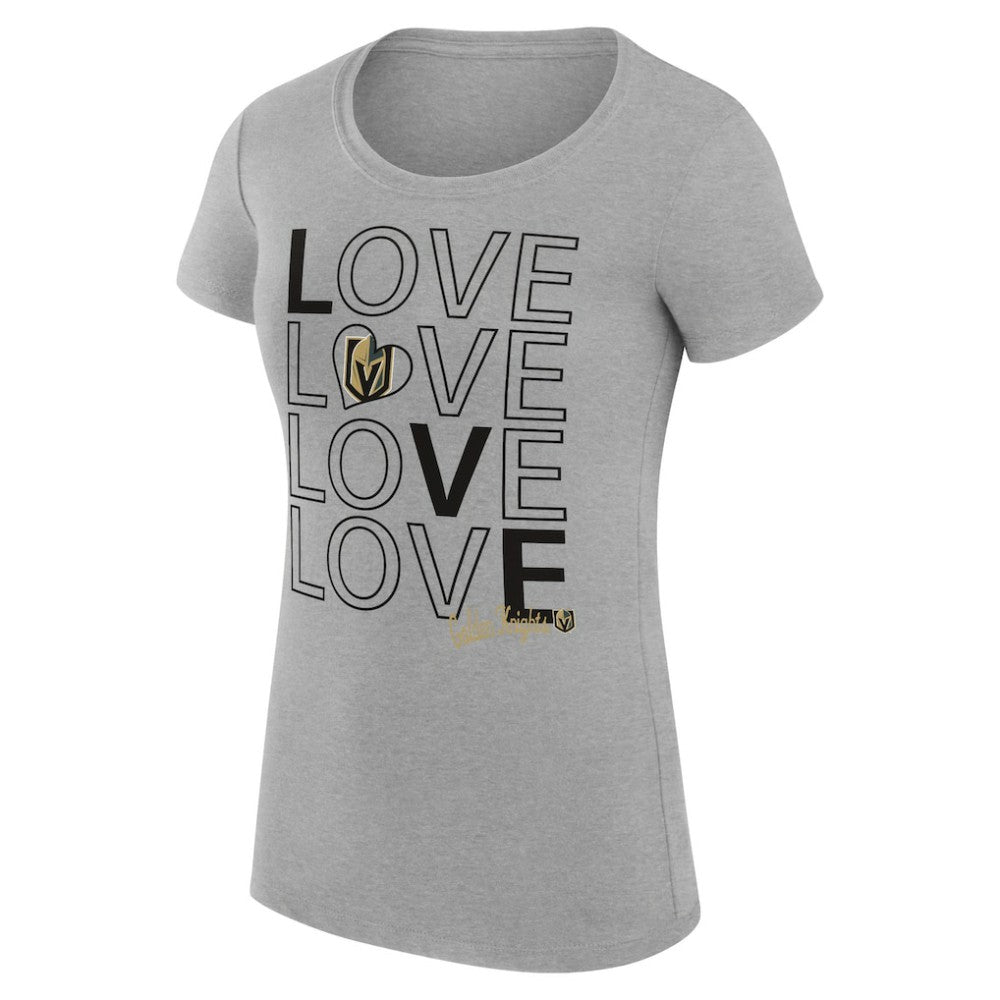 NHL Vegas Golden Knights G-III 4Her by Carl Banks Women's Super-Slim Fit Lightweight Hockey Love T-Shirt