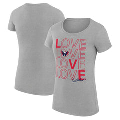 NHL Washington Capitals G-III 4Her by Carl Banks Women's Super-Slim Fit Lightweight Hockey Love T-Shirt