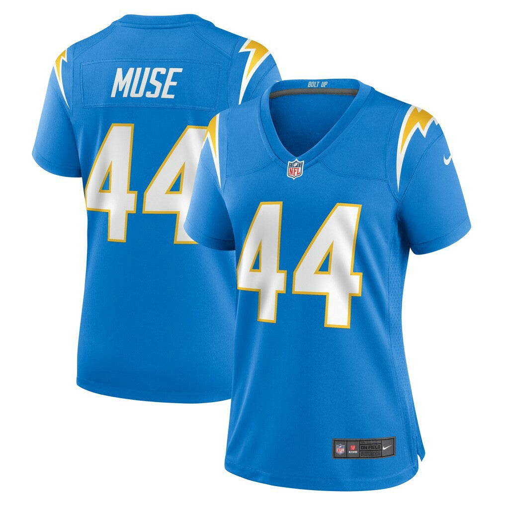 Tanner Muse  Women's Team Game Jersey - Los Angeles Chargers Jerseys