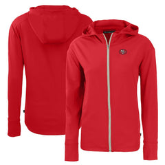 Cutter & Buck Women's Throwback Daybreak Eco Recycled Half-Zip Hoodie - San Francisco 49ers Hoodies