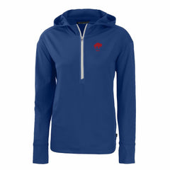 Cutter & Buck Women's Throwback Daybreak Eco Recycled Half-Zip Hoodie - Buffalo Bills Hoodies