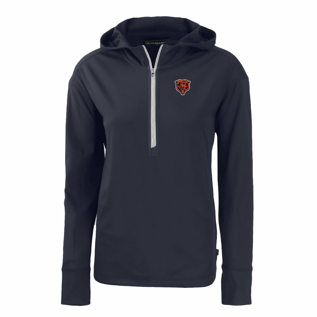 Cutter & Buck Women's Throwback Daybreak Eco Recycled Half-Zip Hoodie - Chicago Bears Hoodies