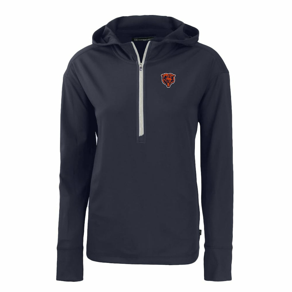 Cutter & Buck Women's Throwback Daybreak Eco Recycled Half-Zip Hoodie - Chicago Bears Hoodies