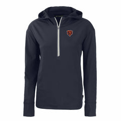 Cutter & Buck Women's Throwback Daybreak Eco Recycled Half-Zip Hoodie - Chicago Bears Hoodies