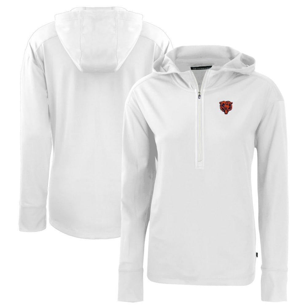 Cutter & Buck Women's Throwback Daybreak Eco Recycled Half-Zip Hoodie - Chicago Bears Hoodies