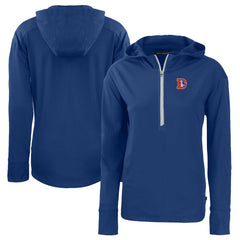 Cutter & Buck Women's Throwback Daybreak Eco Recycled Half-Zip Hoodie - Denver Broncos Hoodies