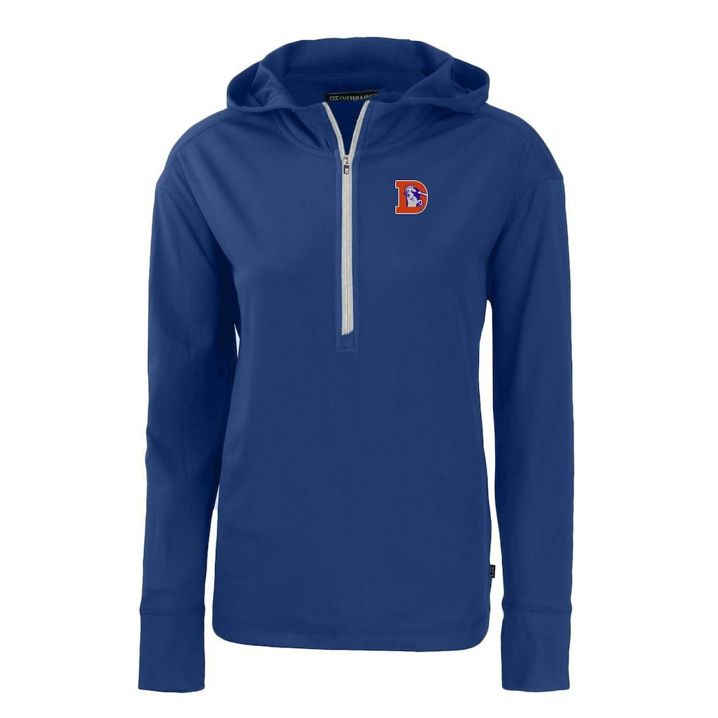 Cutter & Buck Women's Throwback Daybreak Eco Recycled Half-Zip Hoodie - Denver Broncos Hoodies