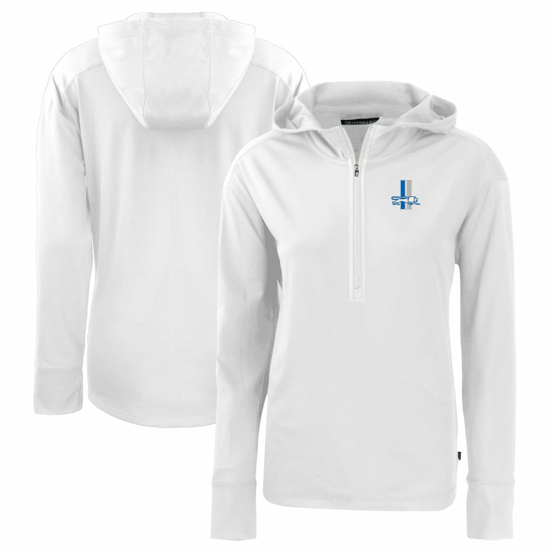 Cutter & Buck Women's Throwback Daybreak Eco Recycled Half-Zip Hoodie - Detroit Lions Hoodies