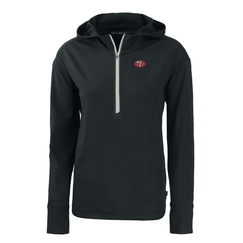 Cutter & Buck Women's Throwback Daybreak Eco Recycled Half-Zip Hoodie - San Francisco 49ers Hoodies