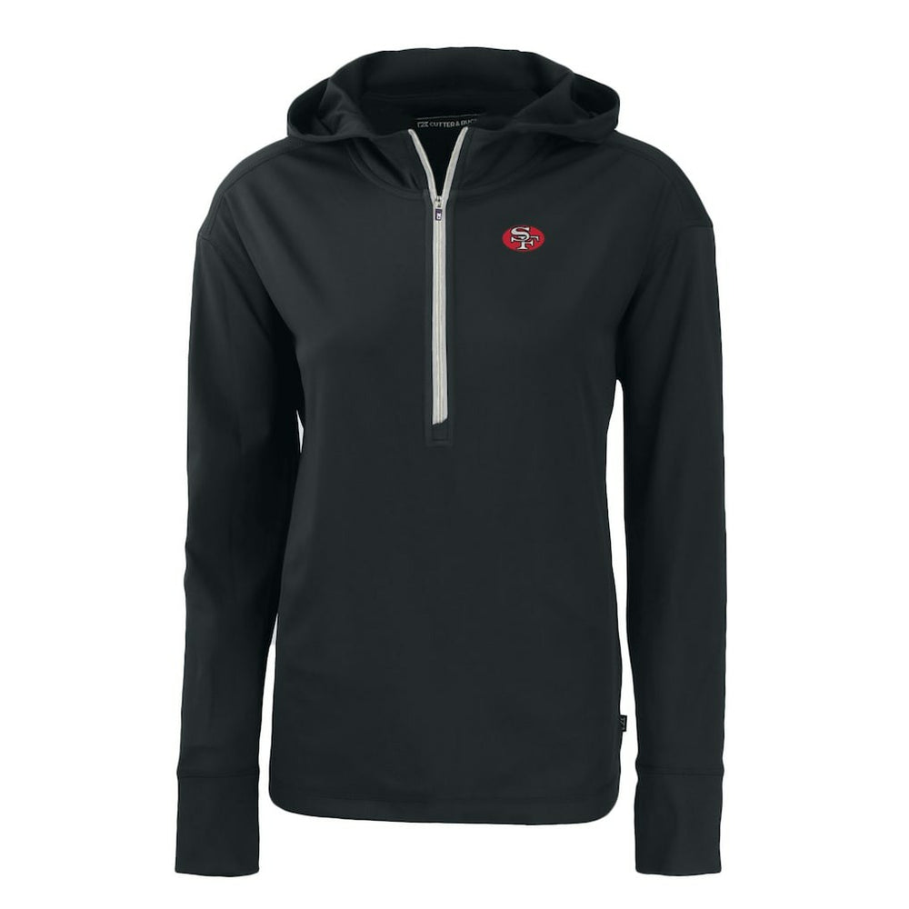 Cutter & Buck Women's Throwback Daybreak Eco Recycled Half-Zip Hoodie - San Francisco 49ers Hoodies