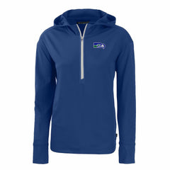 Cutter & Buck Women's Throwback Daybreak Eco Recycled Half-Zip Hoodie - Seattle Seahawks Hoodies