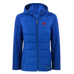 Cutter & Buck Women's Throwback Evoke Hybrid Eco Softshell Recycled Full-Zip Hoodie Jacket - Buffalo Bills Hoodies