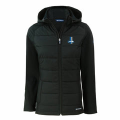 Cutter & Buck Women's Throwback Evoke Hybrid Eco Softshell Recycled Full-Zip Hoodie Jacket - Detroit Lions Hoodies