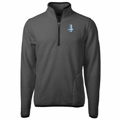Cutter & Buck Throwback Cascade Eco Sherpa Fleece Quarter-Zip Pullover Jacket - Detroit Lions Pullover