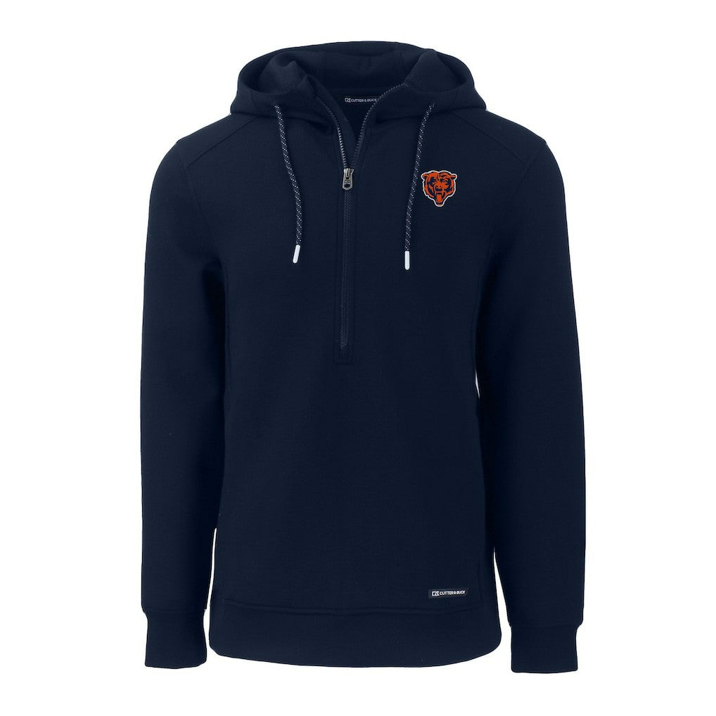 Cutter & Buck Throwback Roam Eco Half-Zip Recycled Pullover Hoodie - Chicago Bears Hoodies