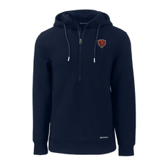Cutter & Buck Throwback Roam Eco Half-Zip Recycled Pullover Hoodie - Chicago Bears Hoodies