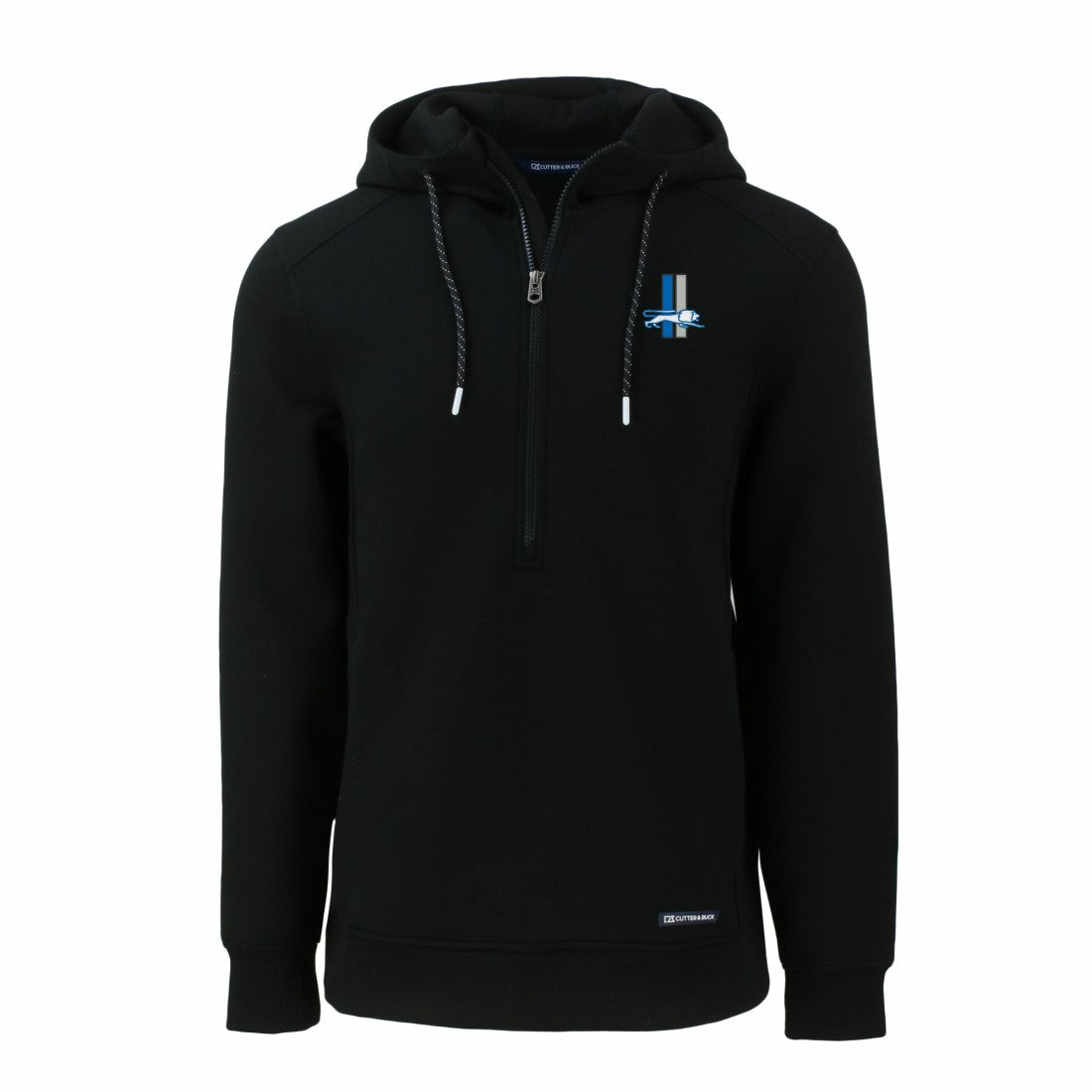 Cutter & Buck Throwback Roam Eco Half-Zip Recycled Pullover Hoodie - Detroit Lions Hoodies