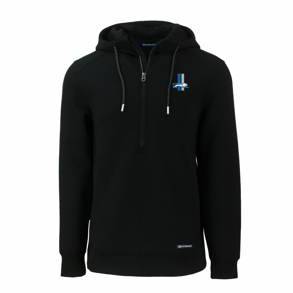 Cutter & Buck Throwback Roam Eco Half-Zip Recycled Pullover Hoodie - Detroit Lions Hoodies