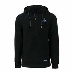 Cutter & Buck Throwback Roam Eco Half-Zip Recycled Pullover Hoodie - Detroit Lions Hoodies