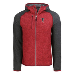 Cutter & Buck Throwback Mainsail Sweater-Knit Full-Zip Hoodie - Atlanta Falcons Hoodies