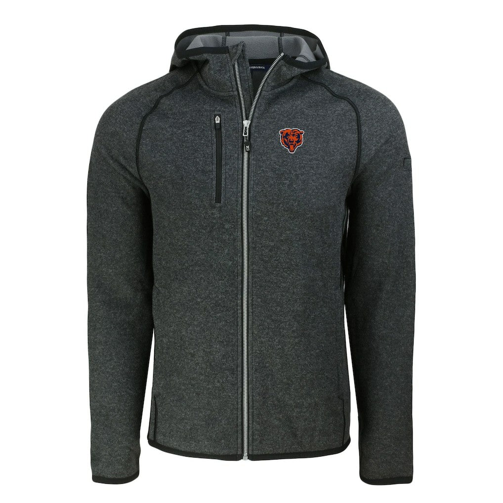 Cutter & Buck Throwback Mainsail Sweater-Knit Full-Zip Hoodie - Chicago Bears Hoodies