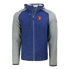 Cutter & Buck Throwback Mainsail Sweater-Knit Full-Zip Hoodie - Denver Broncos Hoodies