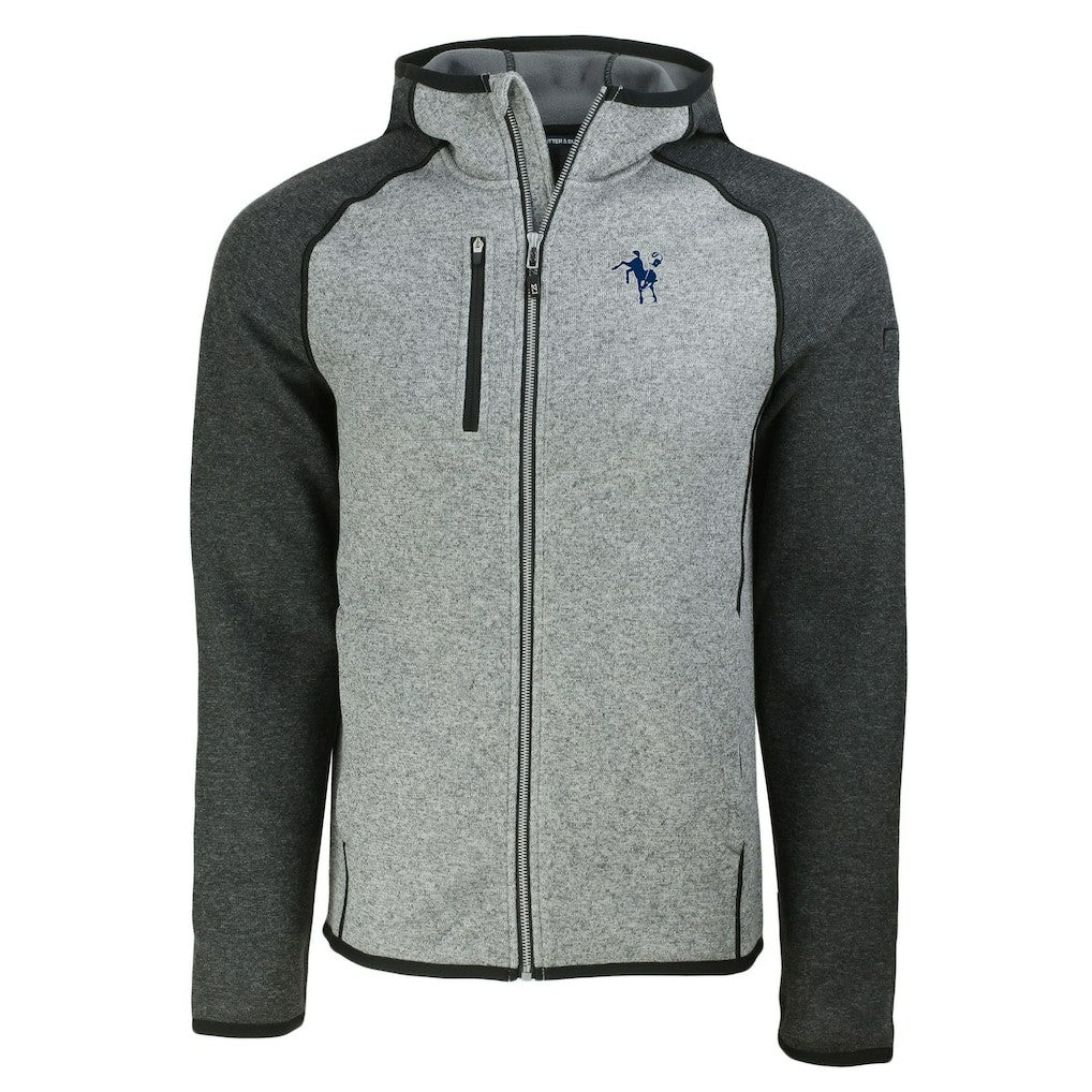 Cutter & Buck Throwback Mainsail Sweater-Knit Full-Zip Hoodie - Indianapolis Colts Hoodies