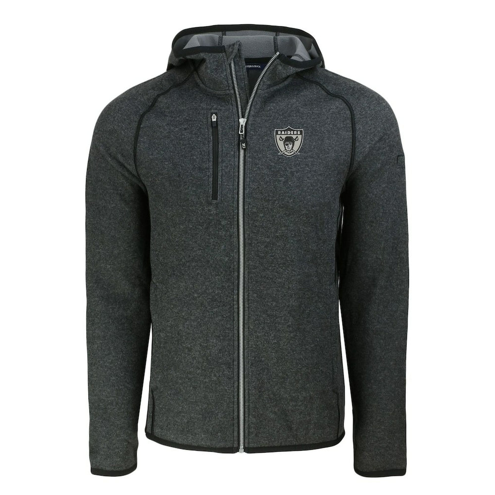 Cutter & Buck Throwback Mainsail Sweater-Knit Full-Zip Hoodie - Las Vegas Raiders Hoodies