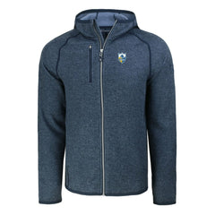 Cutter & Buck Throwback Mainsail Sweater-Knit Full-Zip Hoodie - Los Angeles Chargers Hoodies