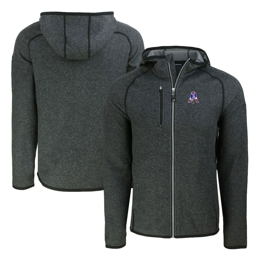 Cutter & Buck Throwback Mainsail Sweater-Knit Full-Zip Hoodie - New England Patriots Hoodies